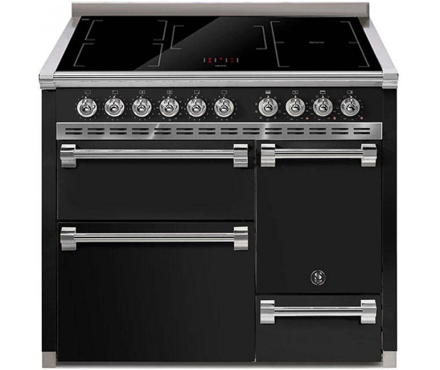 steel ascot aq10sff d 5fi ba solid door inductiefornuis 100cm zwart