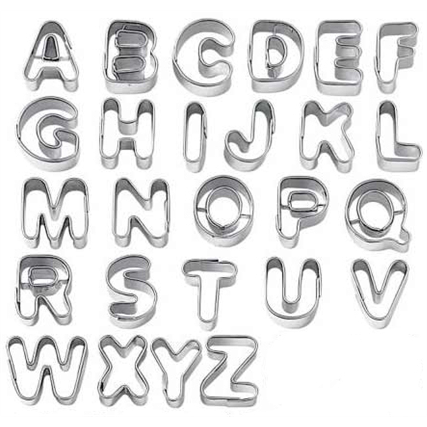 lauterjung uitsteekvormenset alfabet 26 delig rvs