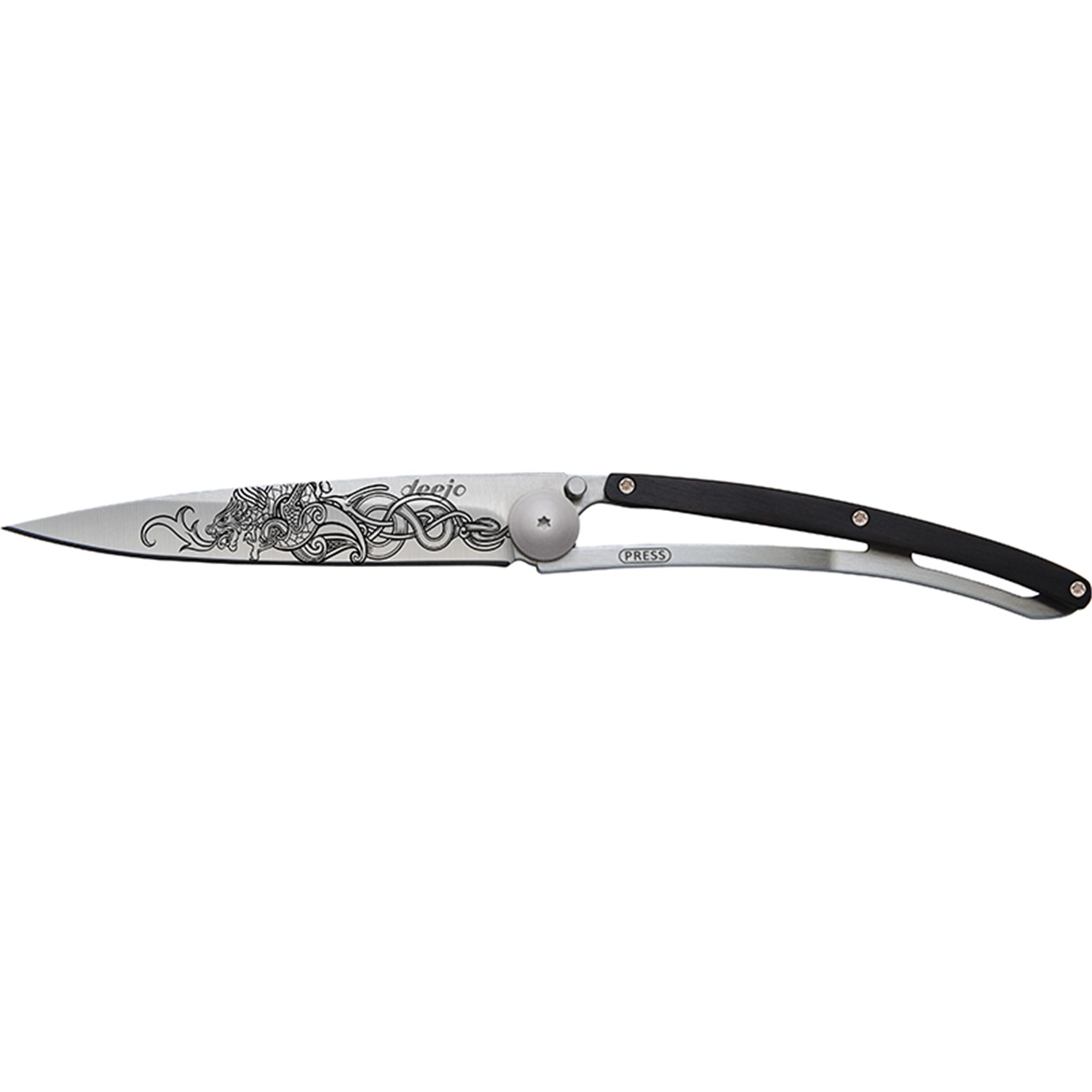 deejo wood viking dragon zakmes 37g ebbenhout