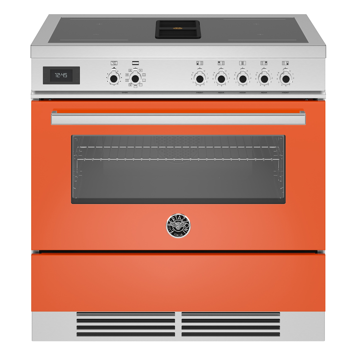 bertazzoni professional serie proch94i1eart downdraft inductiefornuis 90cm oranje