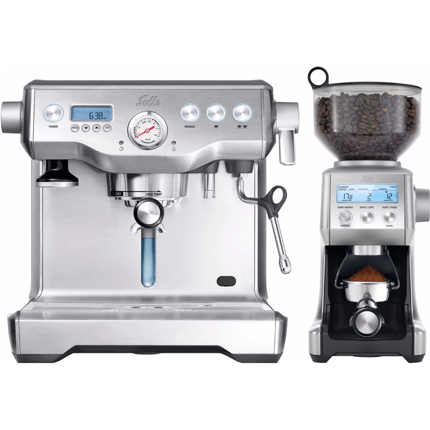 solis barista triple heat espressomachine 1011 caffisima digital bonenmolen 1612
