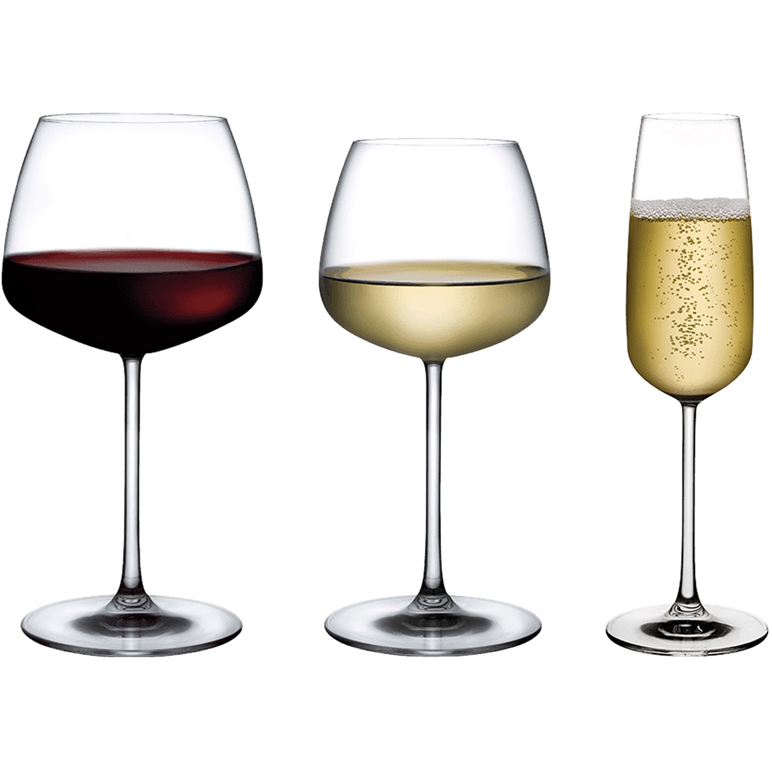 nude mirage wijn en champagneglazenset 12 delig