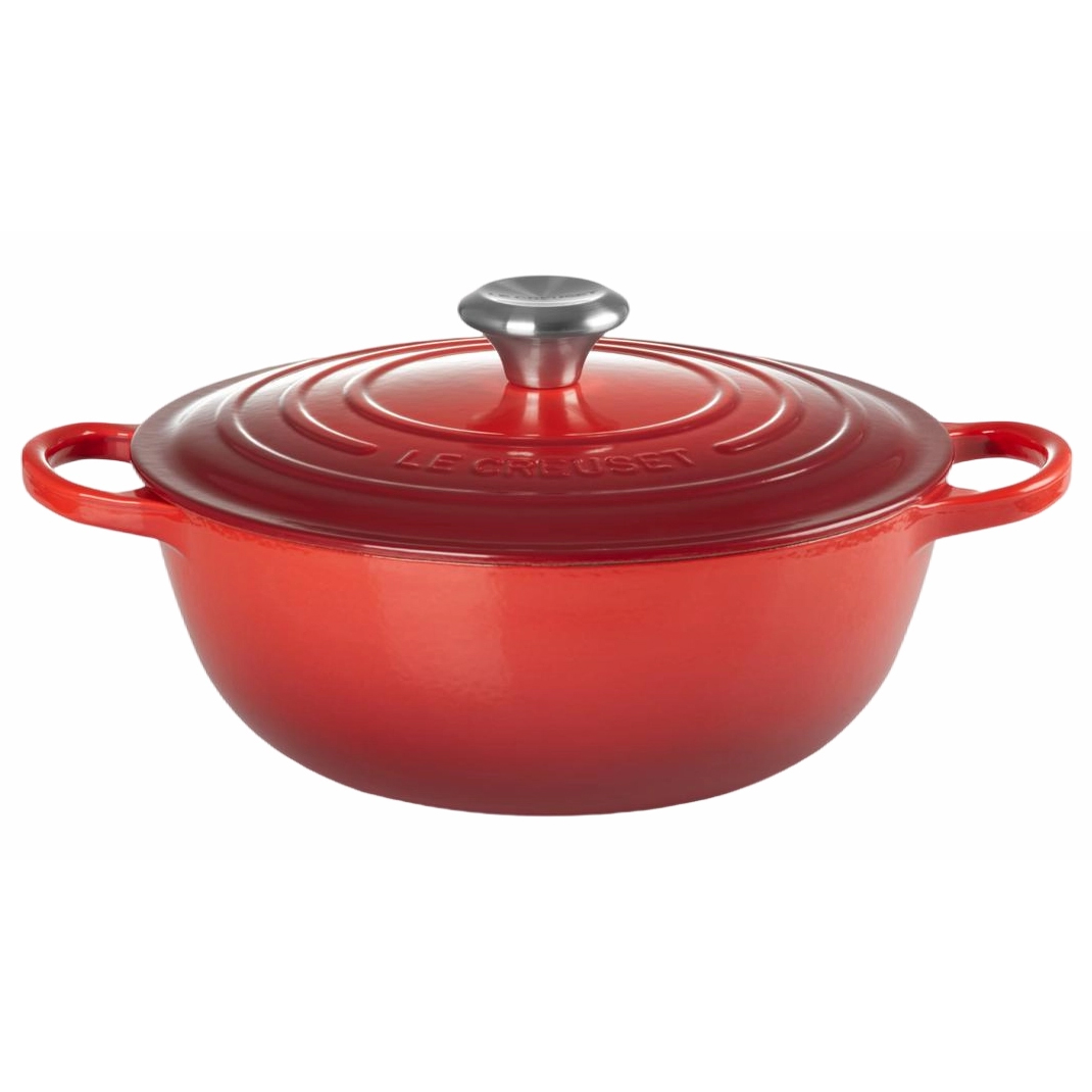 le-creuset-signature-marmite-braadpan-met-zwart-email-28cm-kersenrood