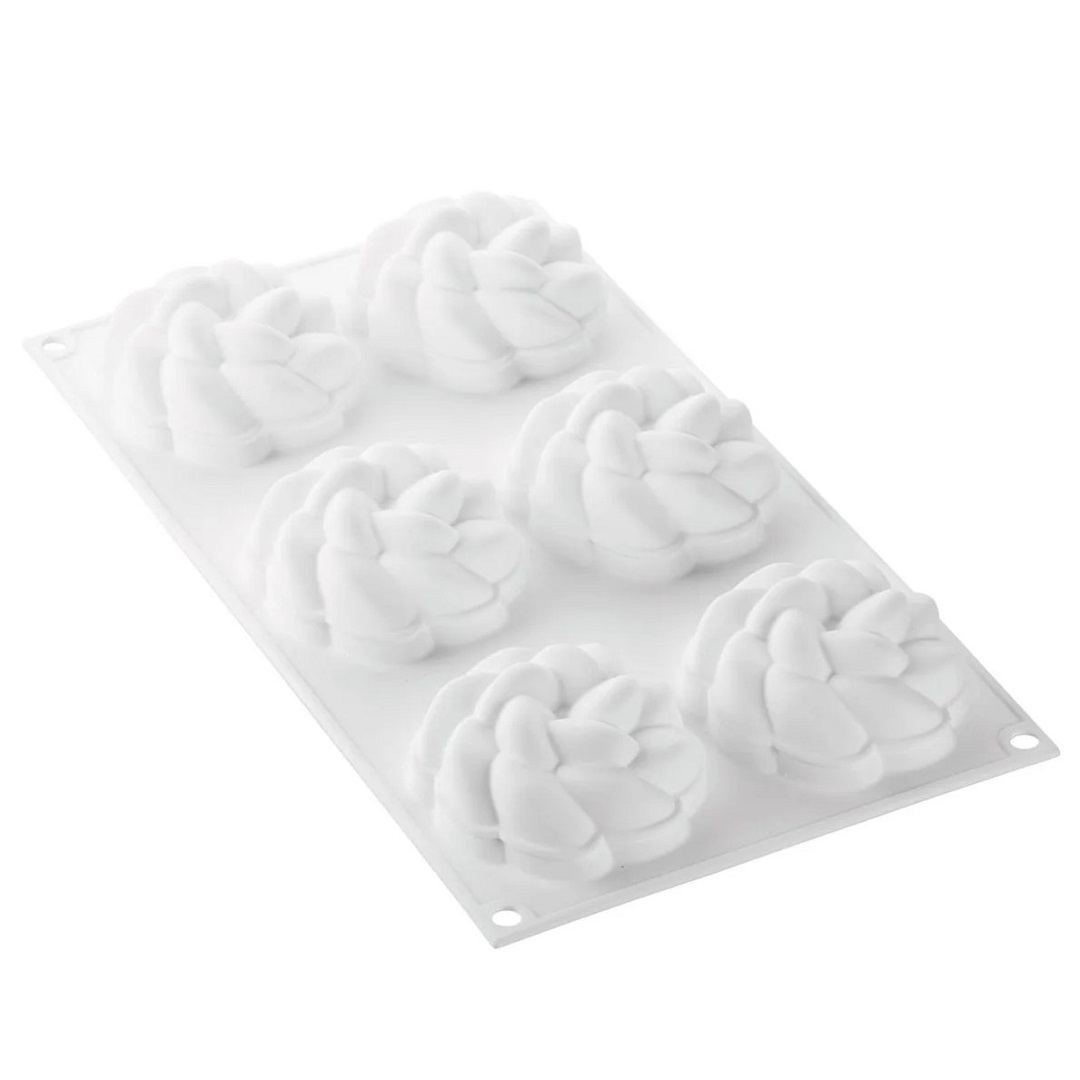 silikomart fleur 90 siliconen patisserievorm 6 vaks