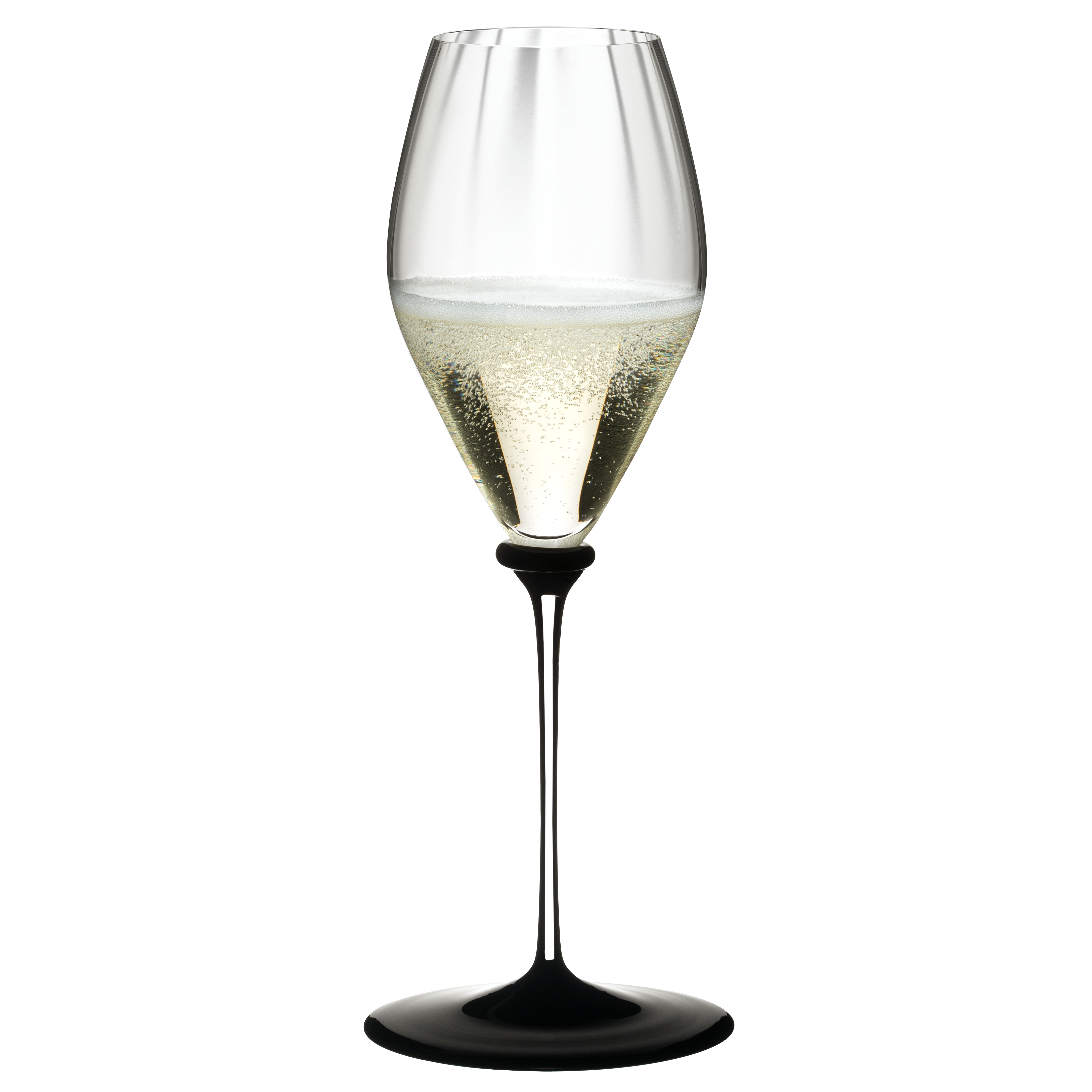 riedel fatto mano performance mondgeblazen champagneglas zwarte voet