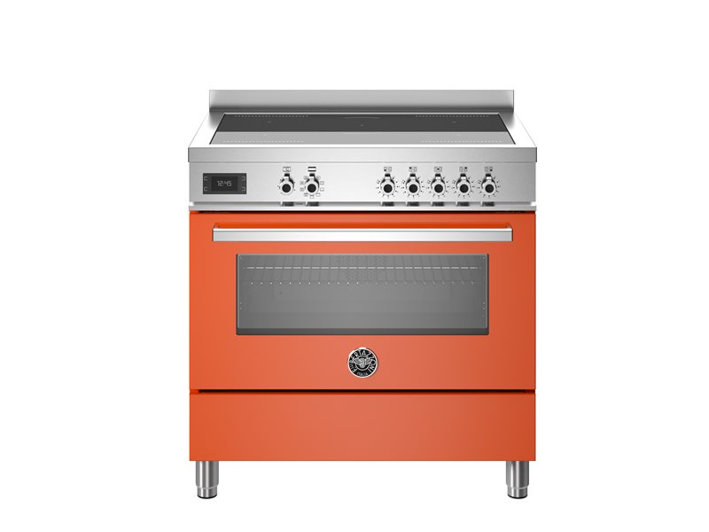 bertazzoni professional top line pro95i1eart inductiefornuis 90cm oranje