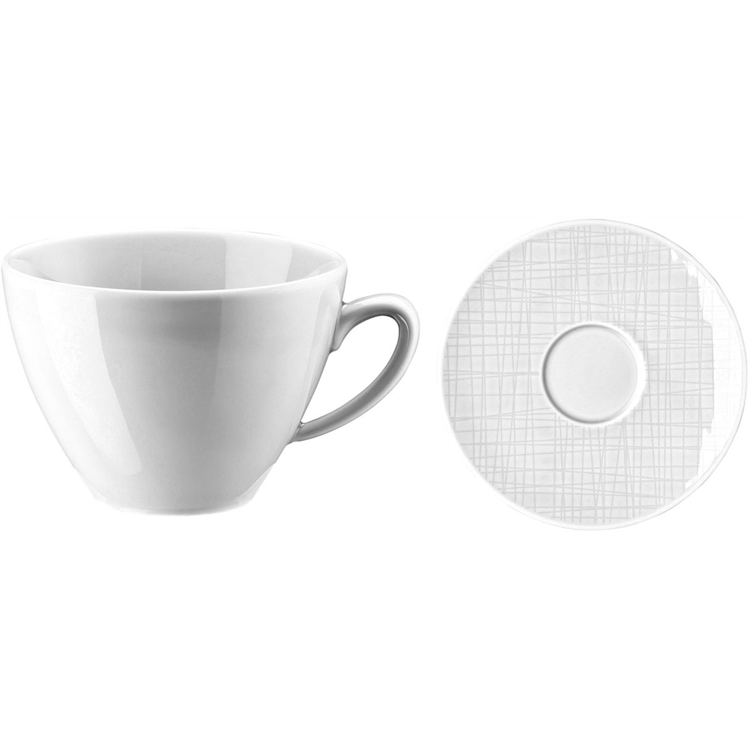 rosenthal mesh kop en schotel wit