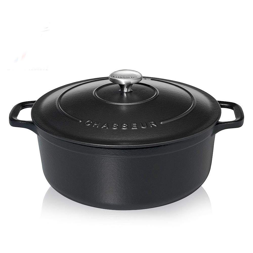 chasseur-braadpan-gietijzer-24cm-mat-zwart