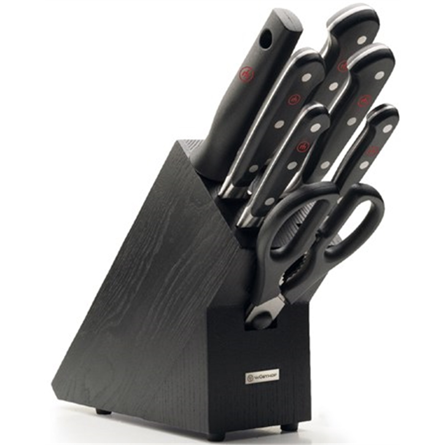 wusthof classic messenblok inclusief messenset 8 delig essenhout zwart 1090170707