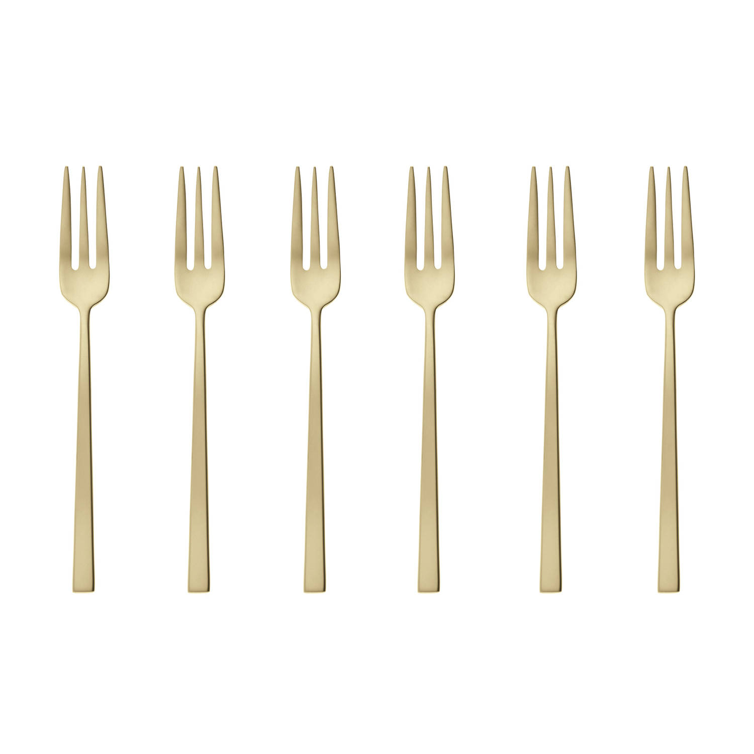 sambonet rock gebaksvorkjes 52662pa5 6 delig champagne