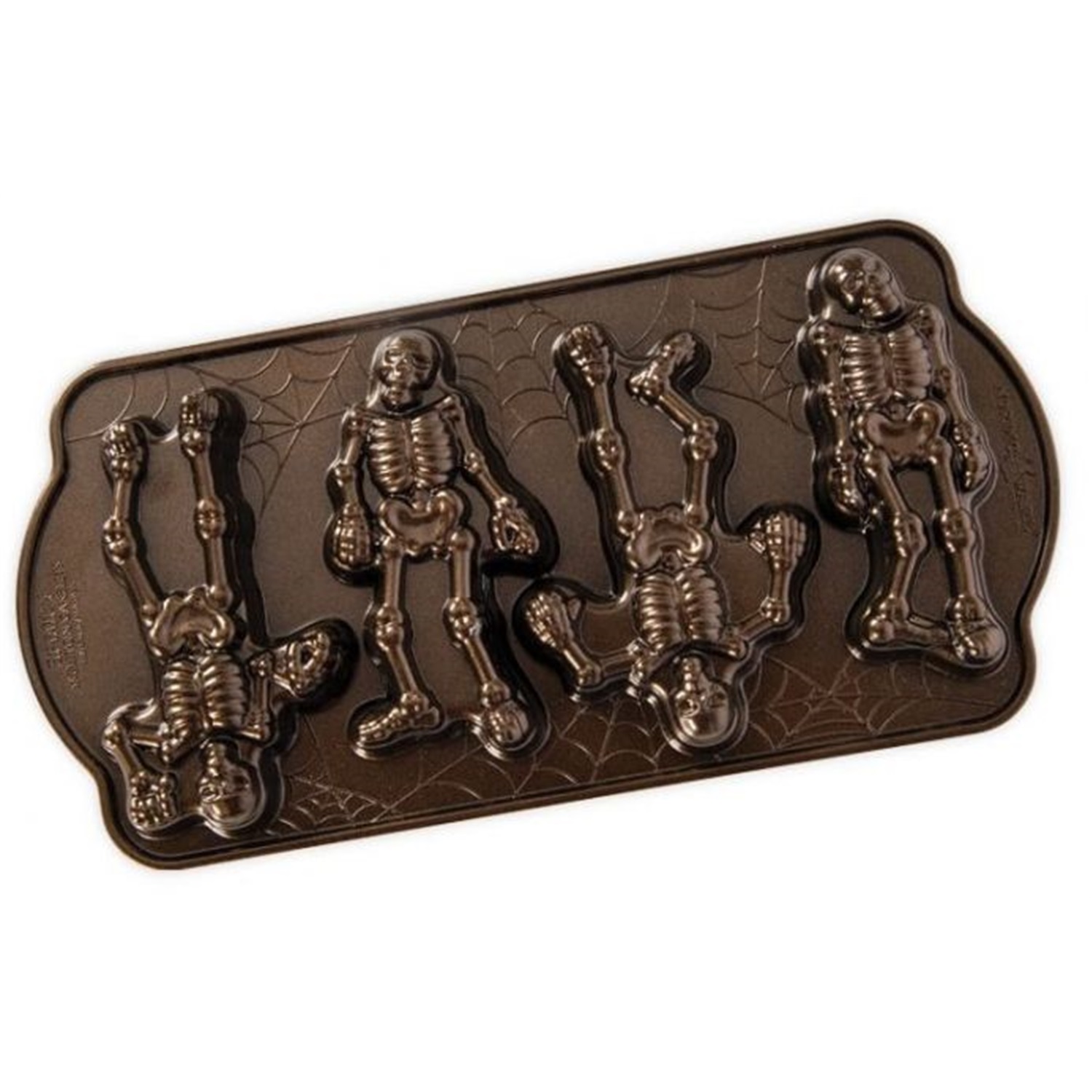 nordic ware spooky skeleton cakevorm 4 vaks brons