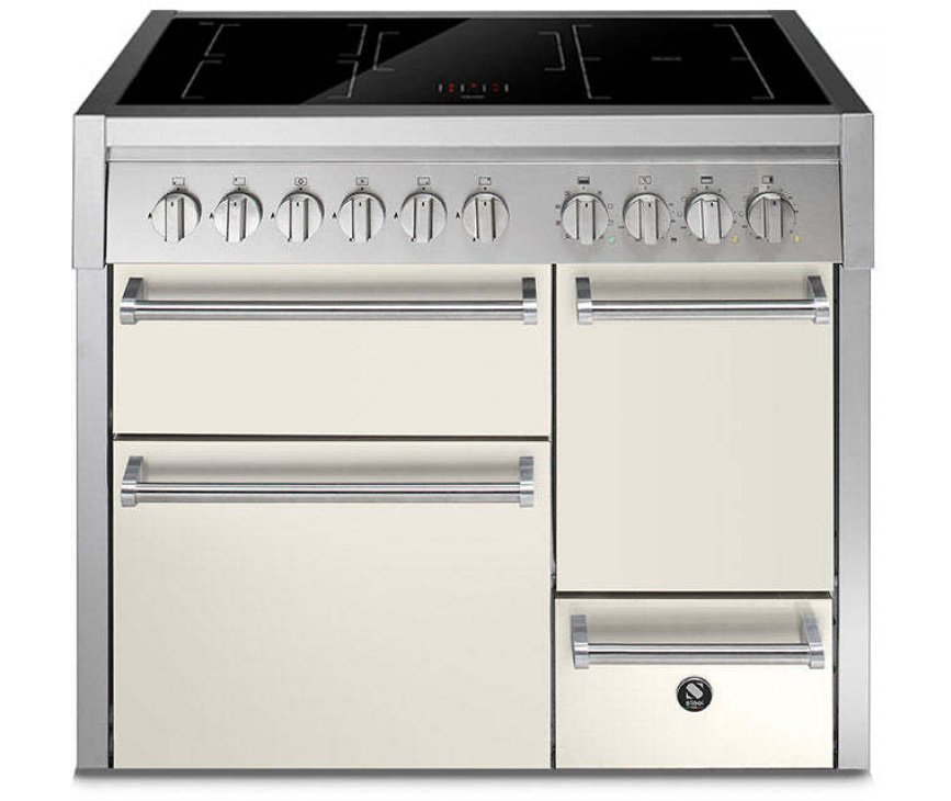 steel genesi gq10sff d 5fi na solid door inductiefornuis 100cm wit