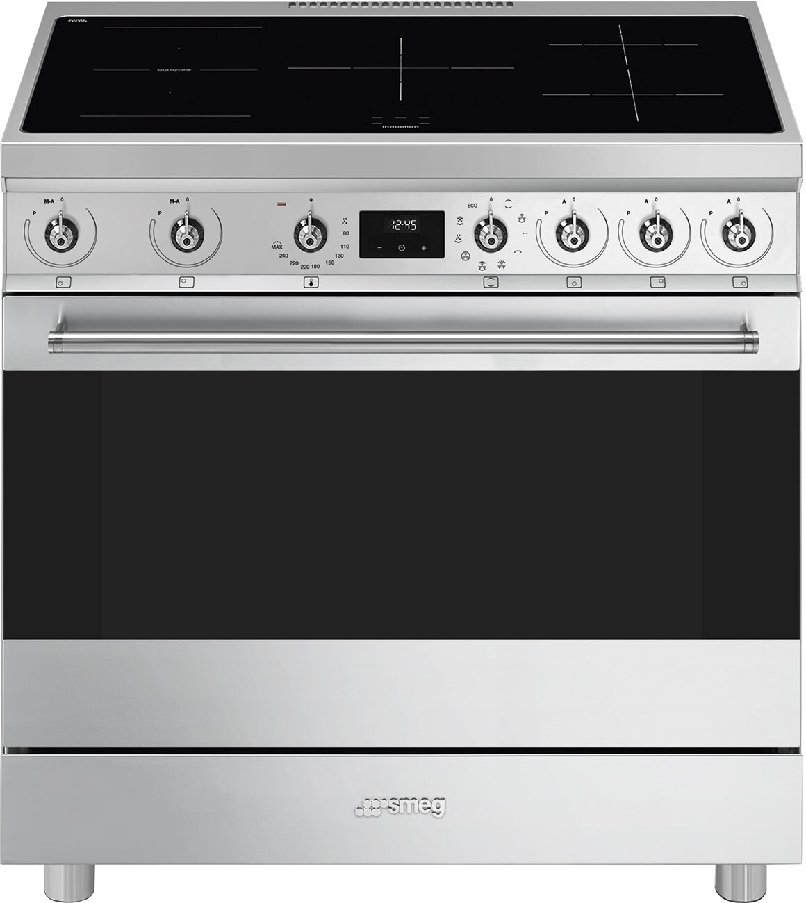 smeg classici sinfonia inductiefornuis c9imx2 90cm rvs