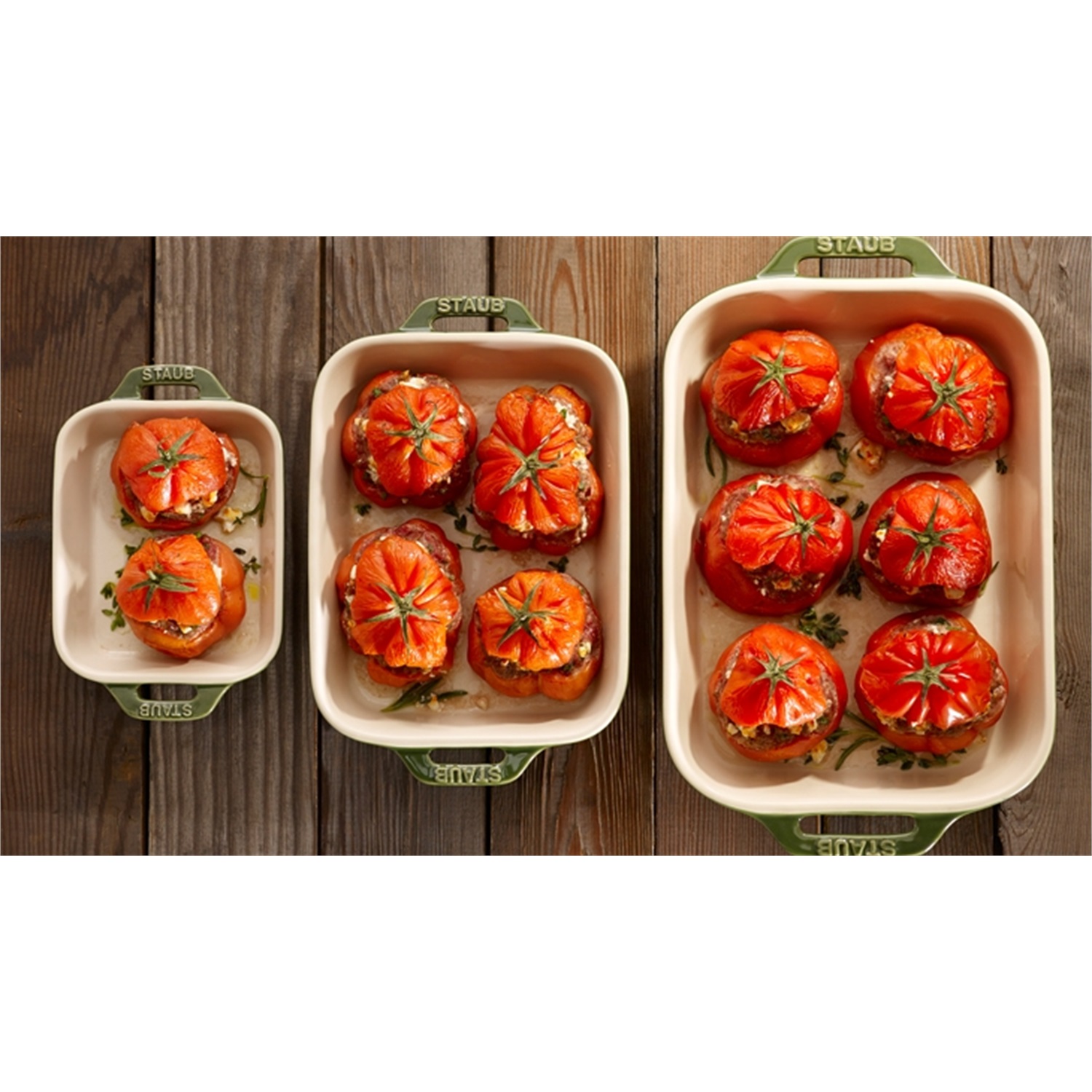 staub-ovenschaal-27x20cm-groen