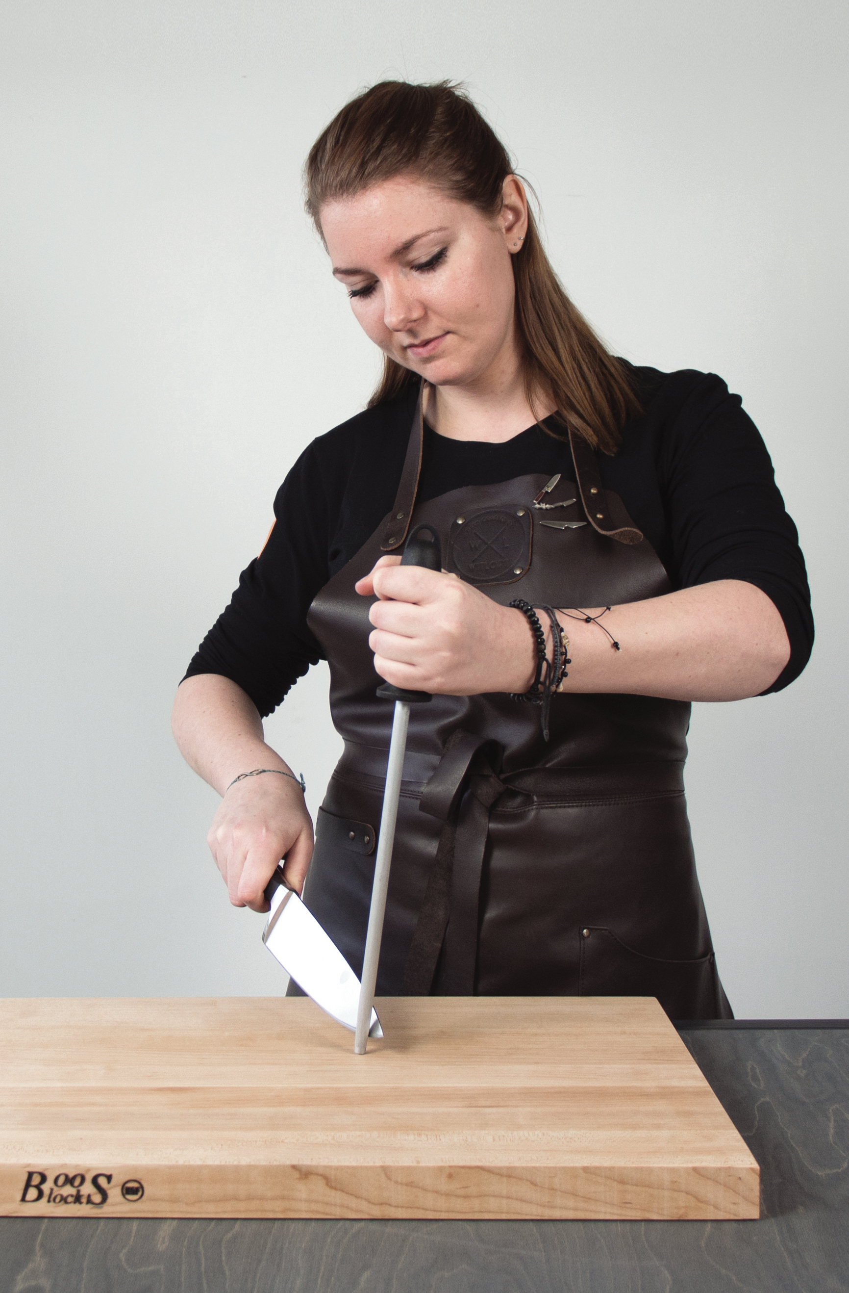 Messen aanzetten en slijpen   Janine aanzetstaal