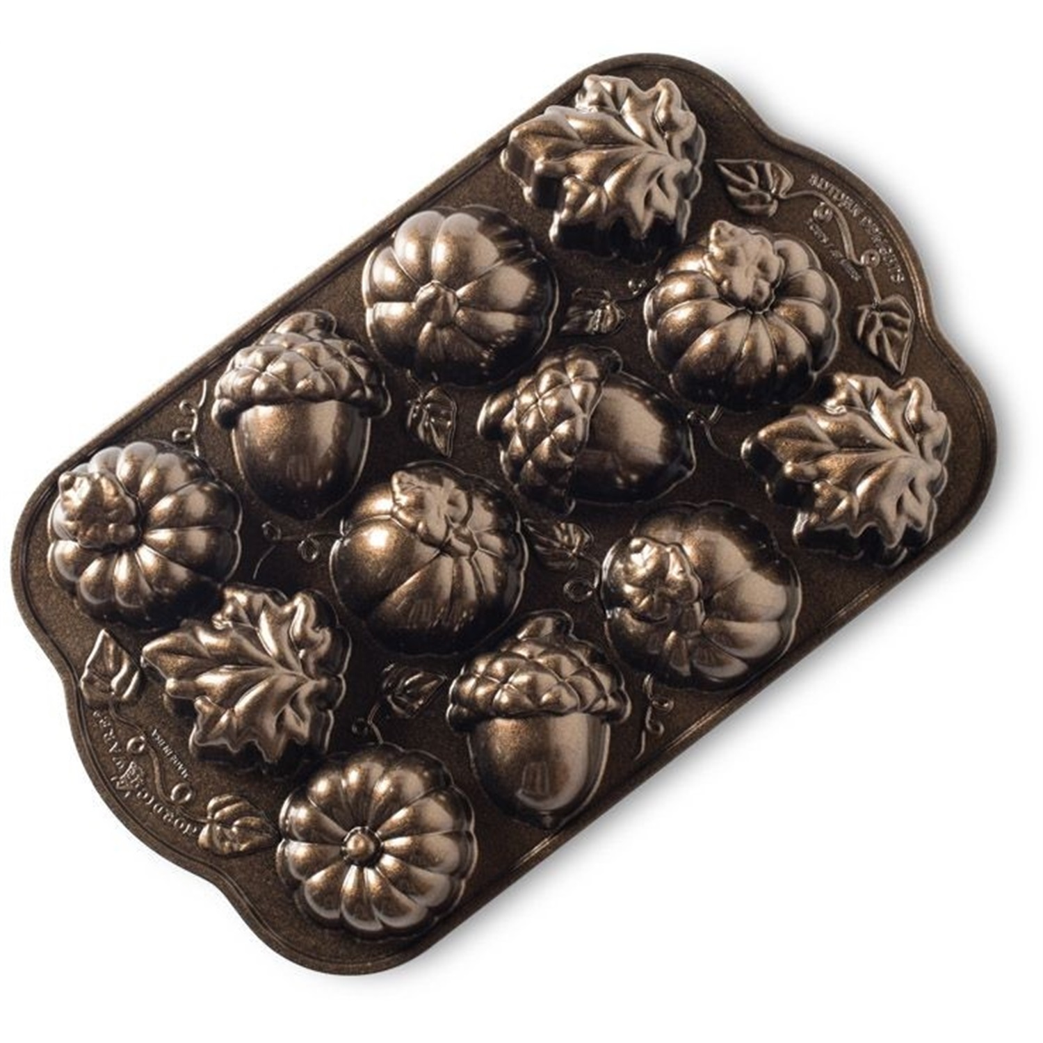 nordic ware autumn delights cakelet bakvorm 12 vaks brons