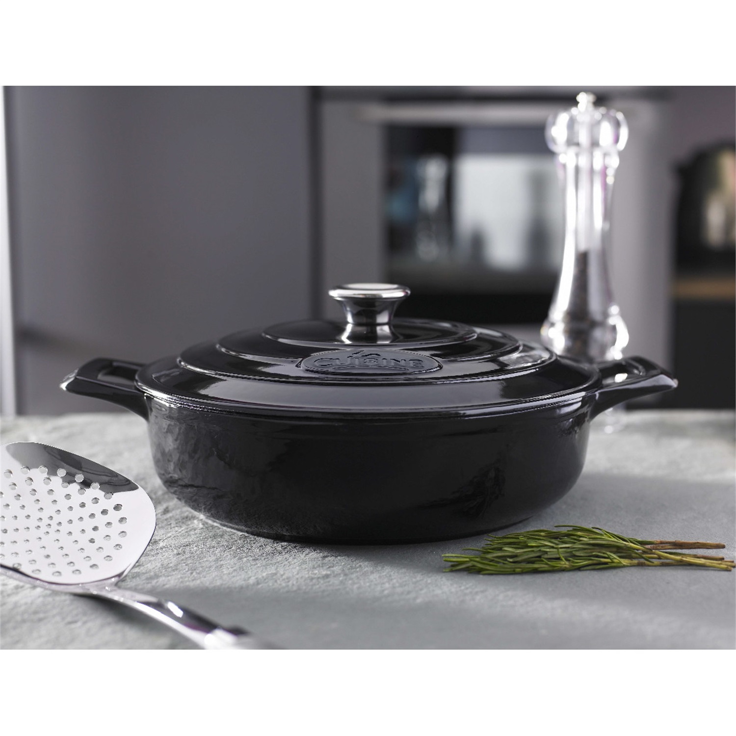 la-cuisine-pro-braadpan-laag-28cm-zwart