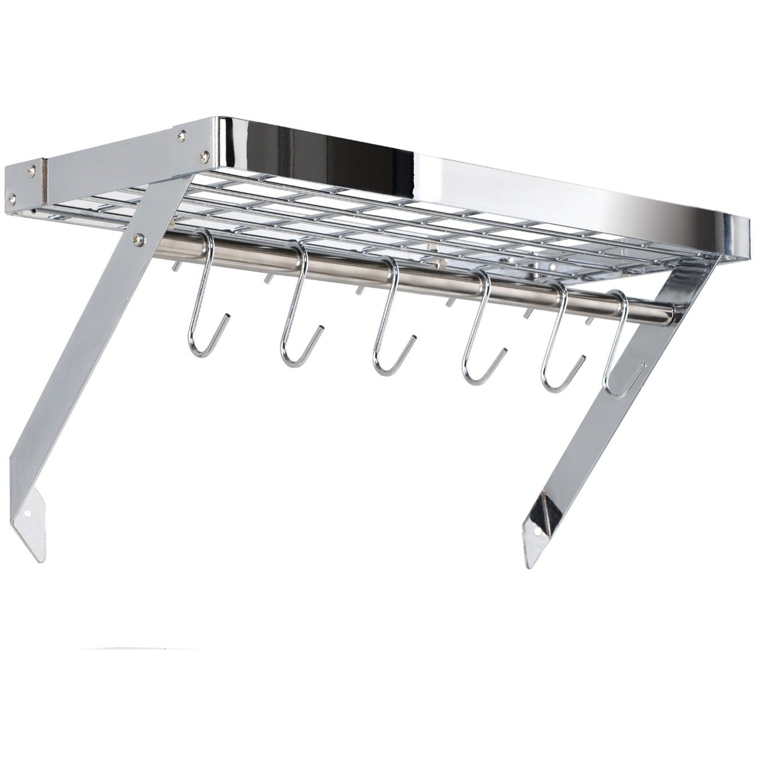 hahn premium wandpannenrek 60x25cm chroom