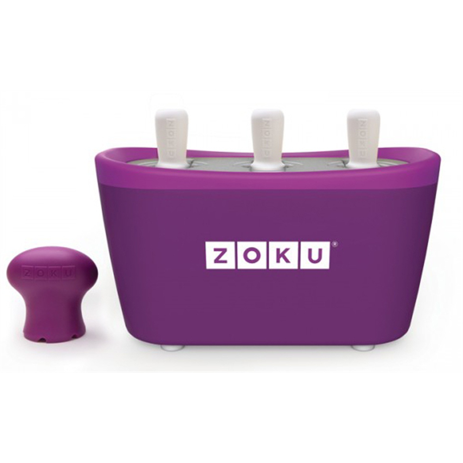 zoku quick pop trio ijsvorm 3 vaks paars