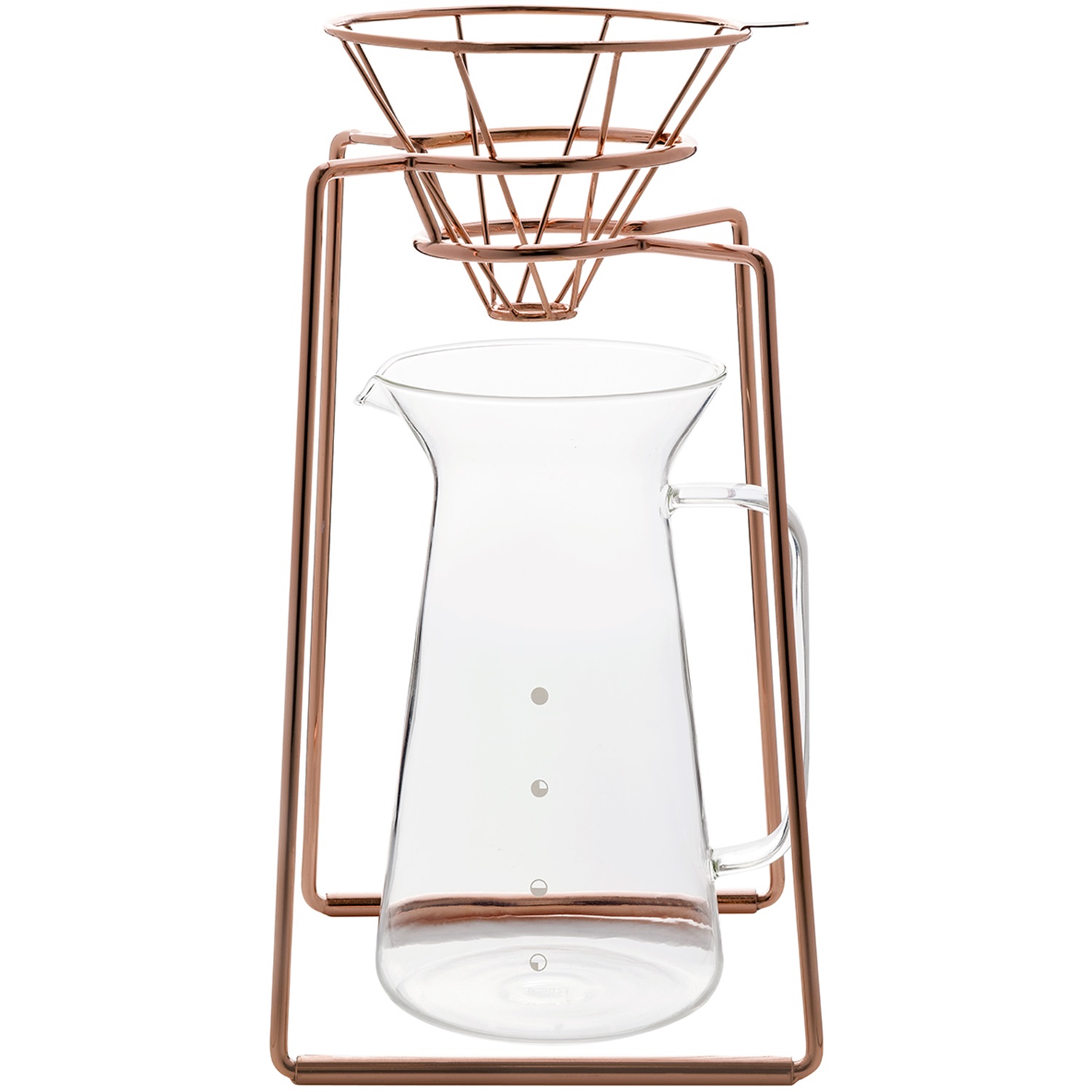 toast pour over koffiekan met koffiefilter en standaard 06l