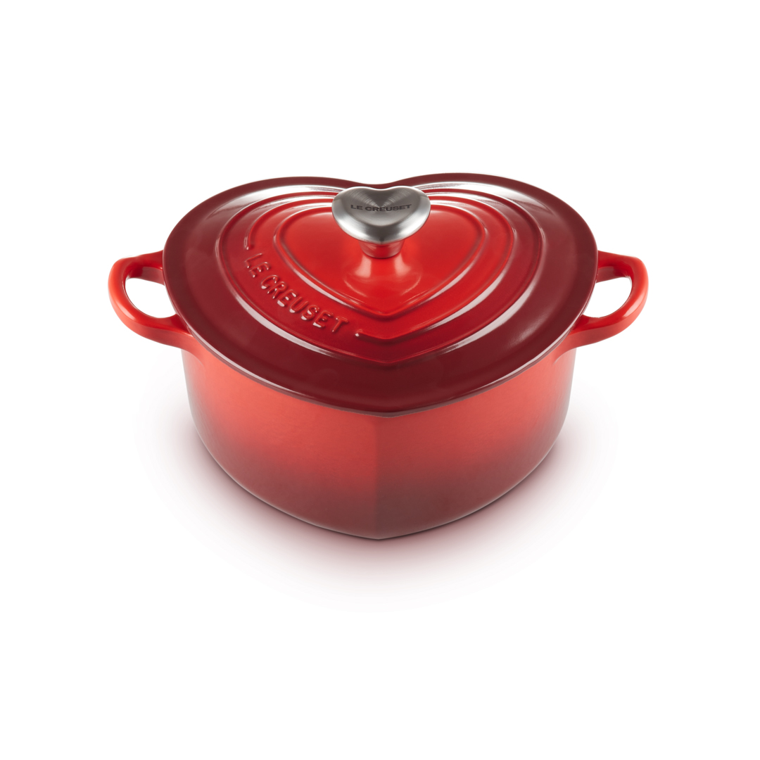 le creuset signature braadpan hart 20cm kersenrood