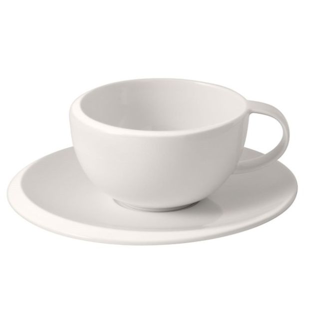 villeroy boch newmoon koffiekop en schotel met oor