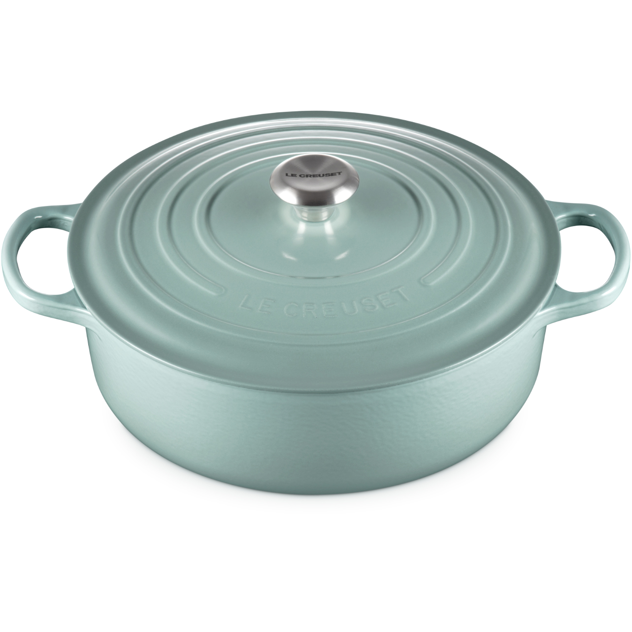 le-creuset-braadpan-laag-sea-salt