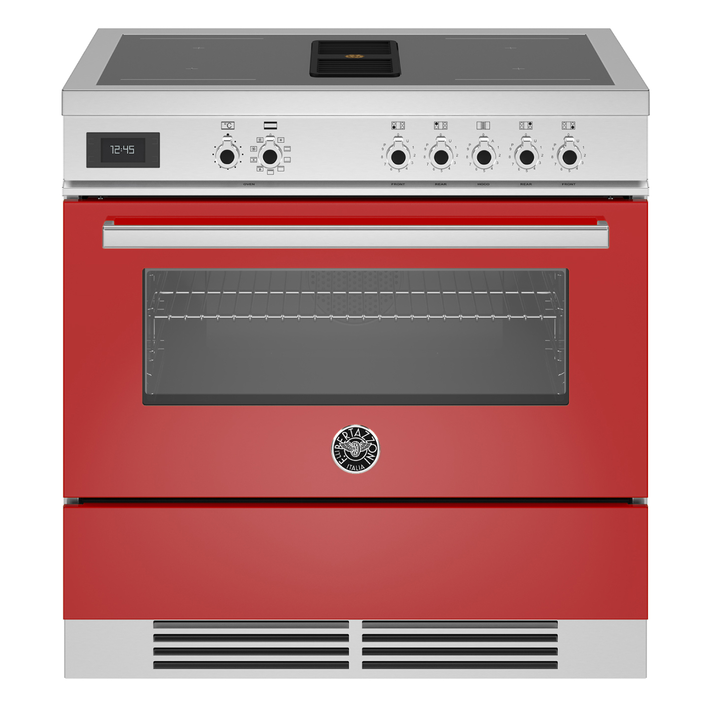 bertazzoni professional serie proch94i1erot downdraft inductiefornuis 90cm rood
