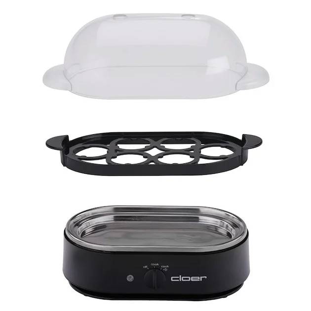 cloer-eierkoker-6080-6-vaks-zwart