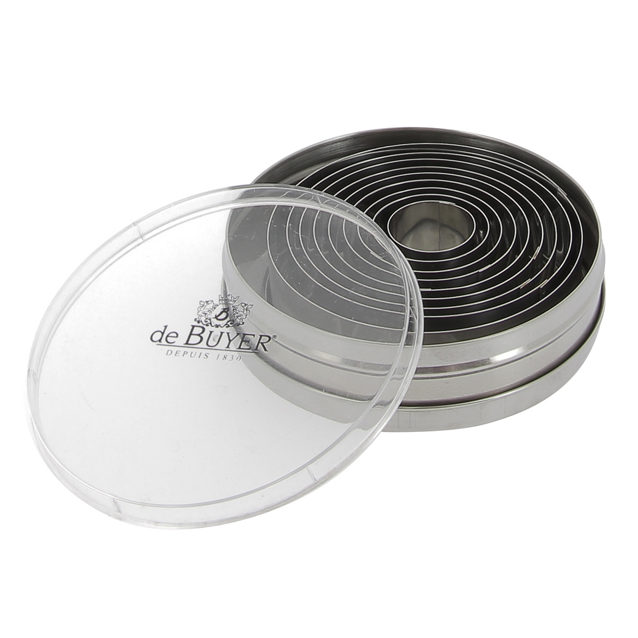 de buyer uitsteekvormenset cirkel 332300n 9 delig rvs