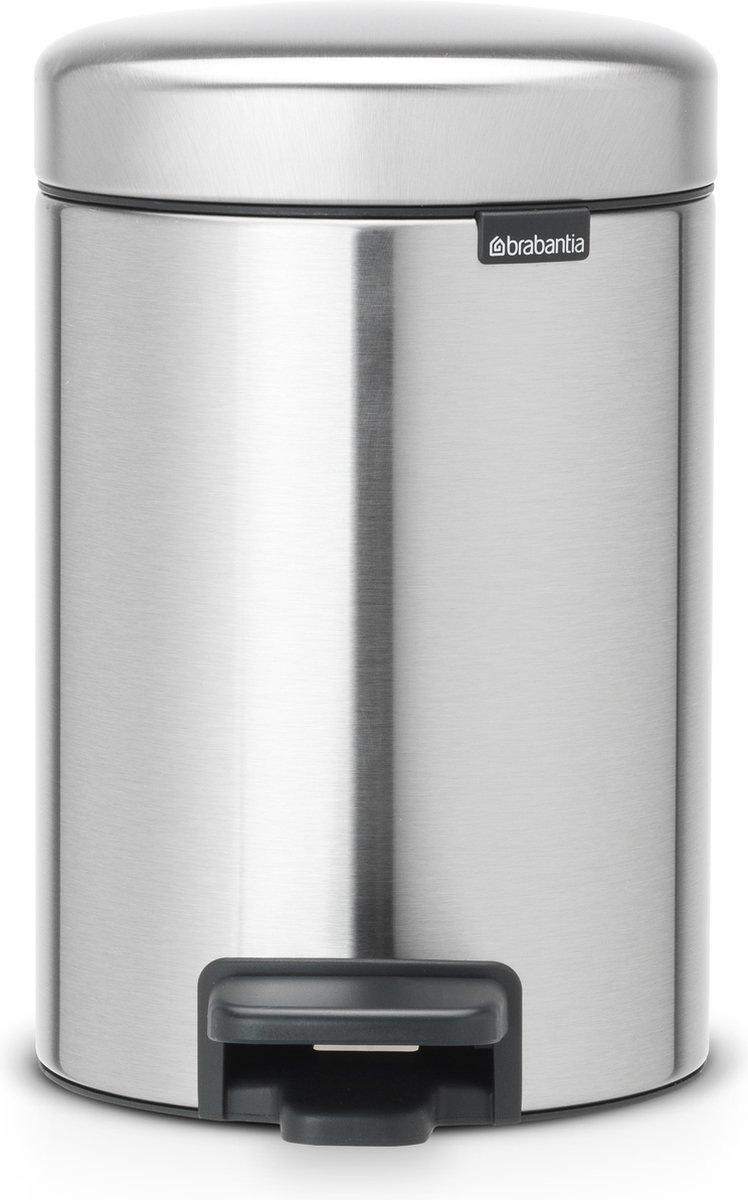 brabantia newicon pedaalemmer 3l matt steel
