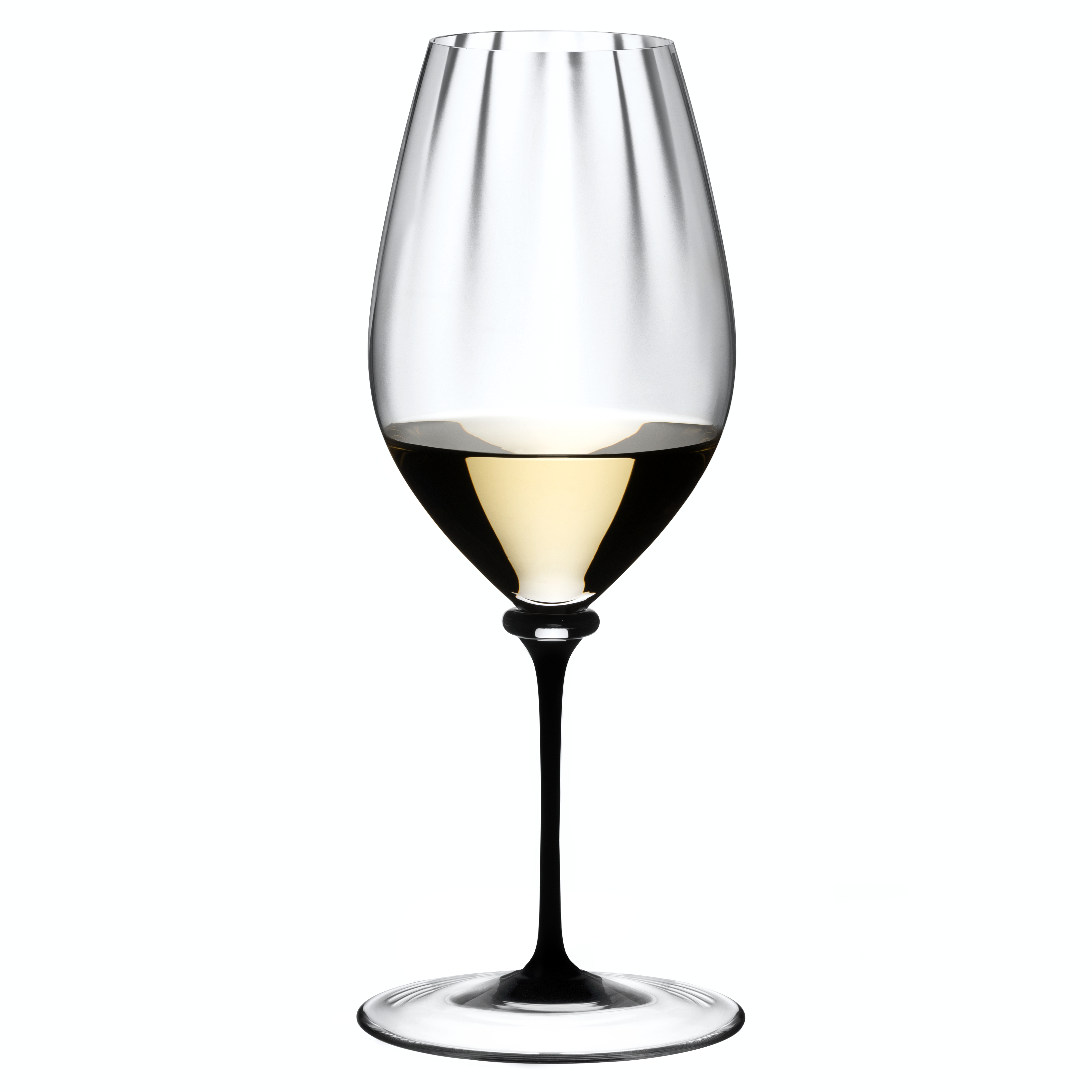 riedel fatto mano performance riesling mondgeblazen wijnglas zwarte steel