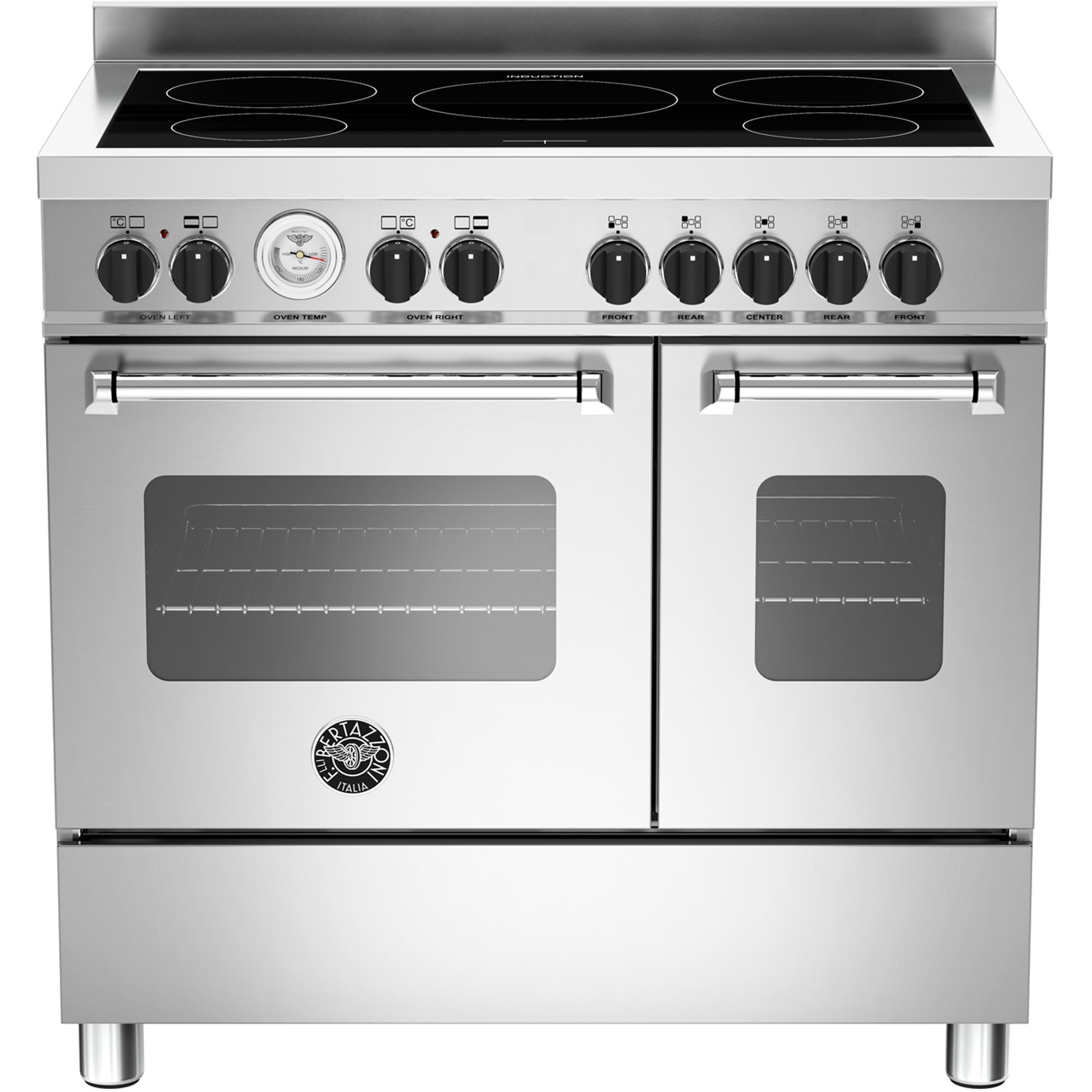bertazzoni master top line inductiefornuis mas90 5i mfe d xt 90cm rvs