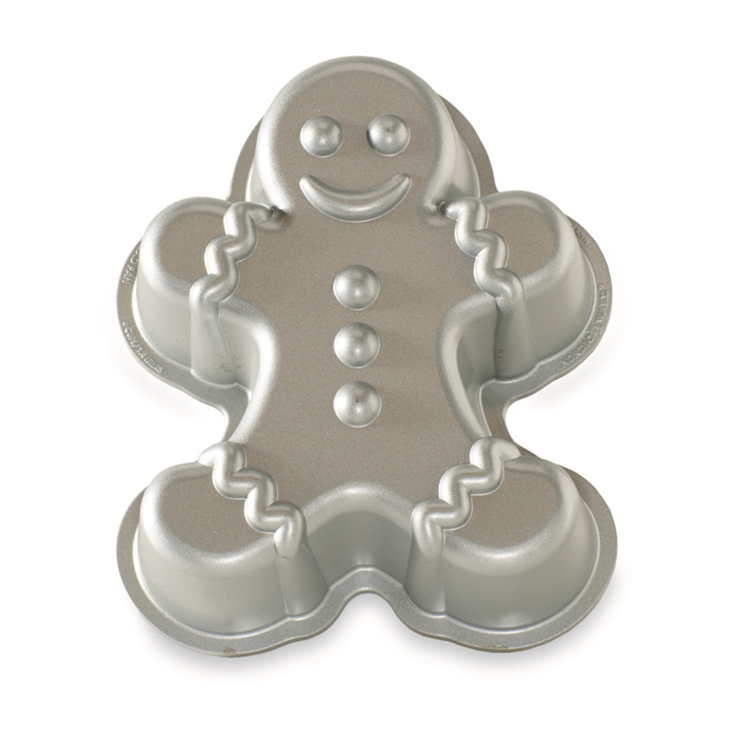 nordic ware gingerbread man bakvorm 22x19cm zilver