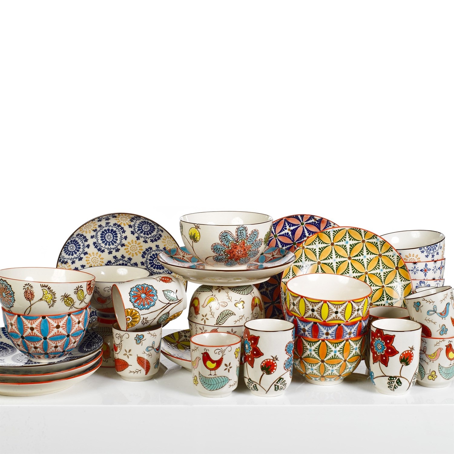 pols-potten-mosaic-flower-bekers-4-stuks