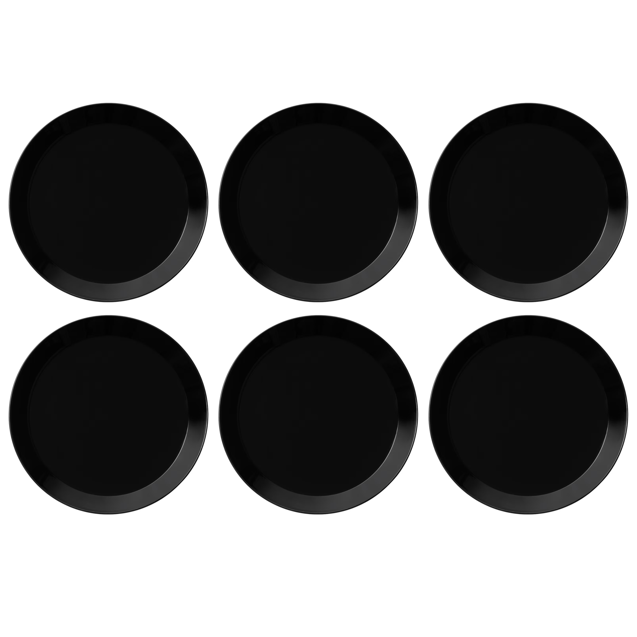 iittala teema ontbijtbord 21cm zwart 6 stuks