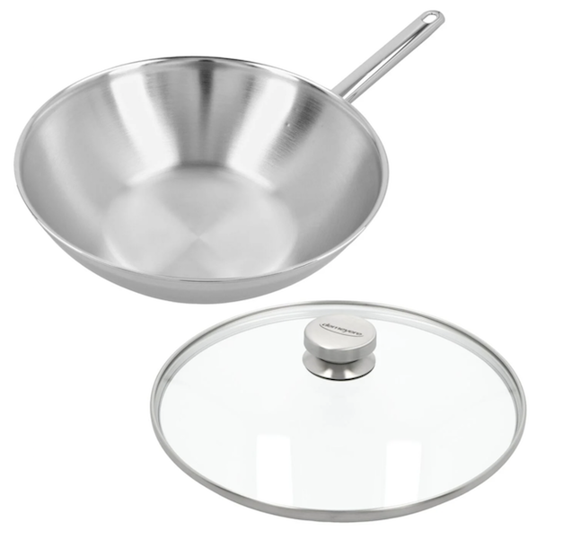 demeyere apollo 7 wok met glasdeksel 30cm