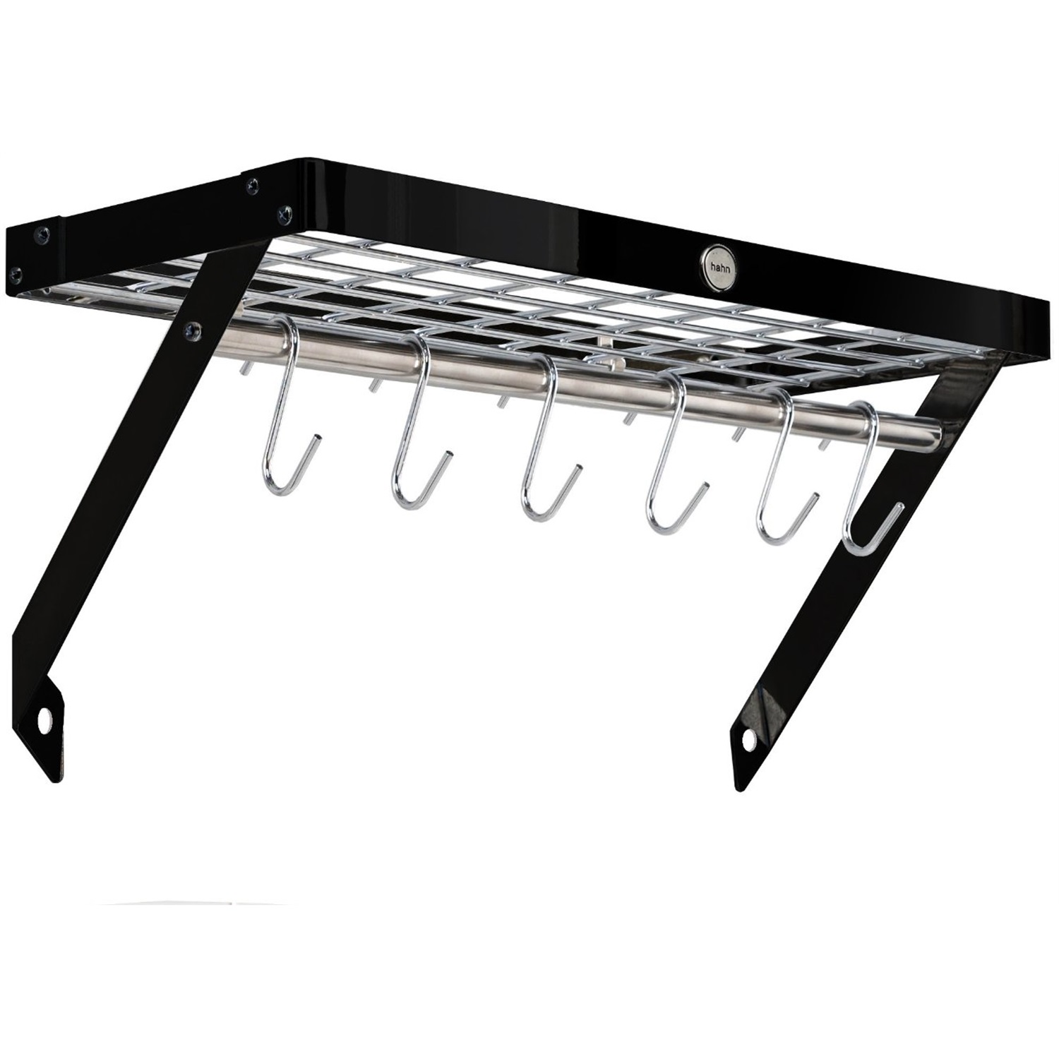 hahn-premium-wandpannenrek-60x25cm-zwart-metaal