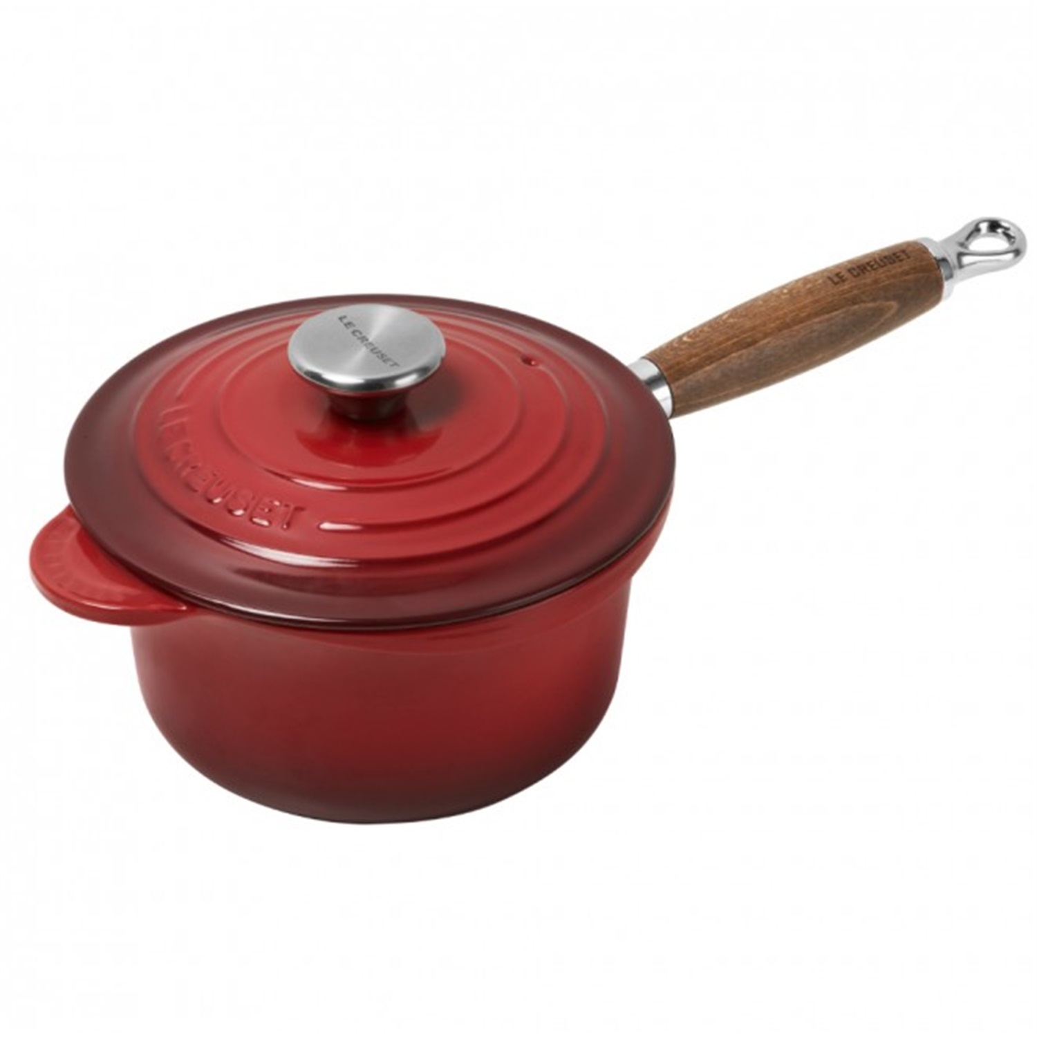le creuset signature steelpan met deksel 18cm kersenrood