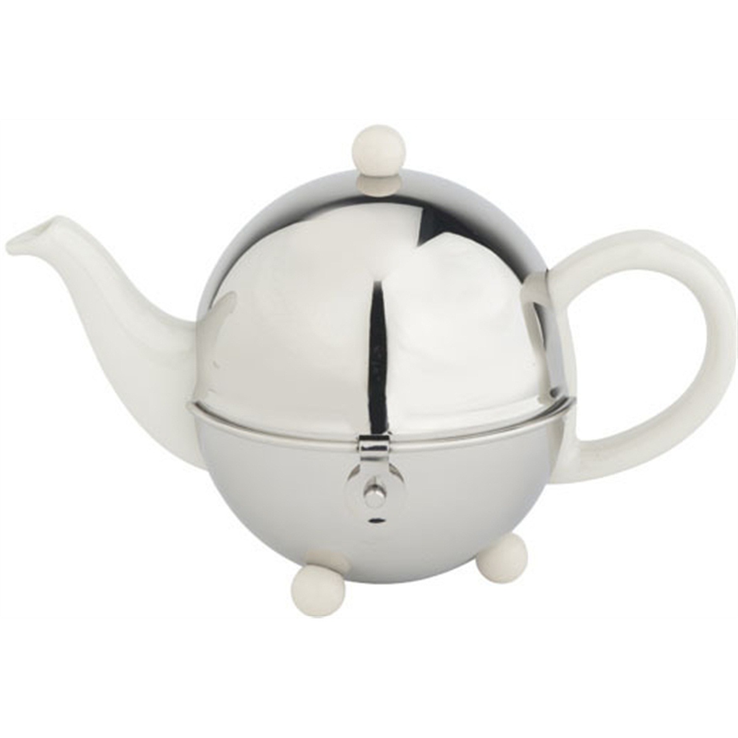 bredemeijer cosy theepot 05l cremewit rvs mantel