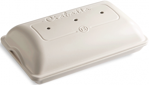 emile henry le pain broodbakvorm ciabatta 39x23cm creme
