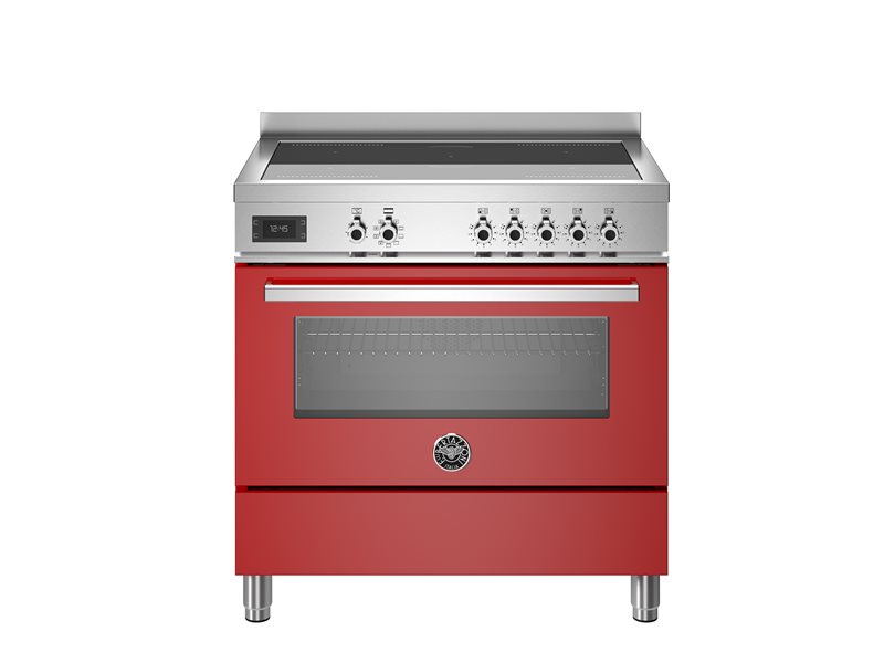 bertazzoni professional top line pro95i1erot inductiefornuis 90cm rood