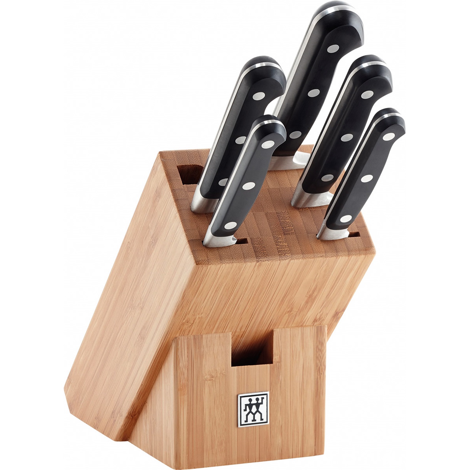 zwilling professional s messenblok inclusief messenset 6 delig bamboe