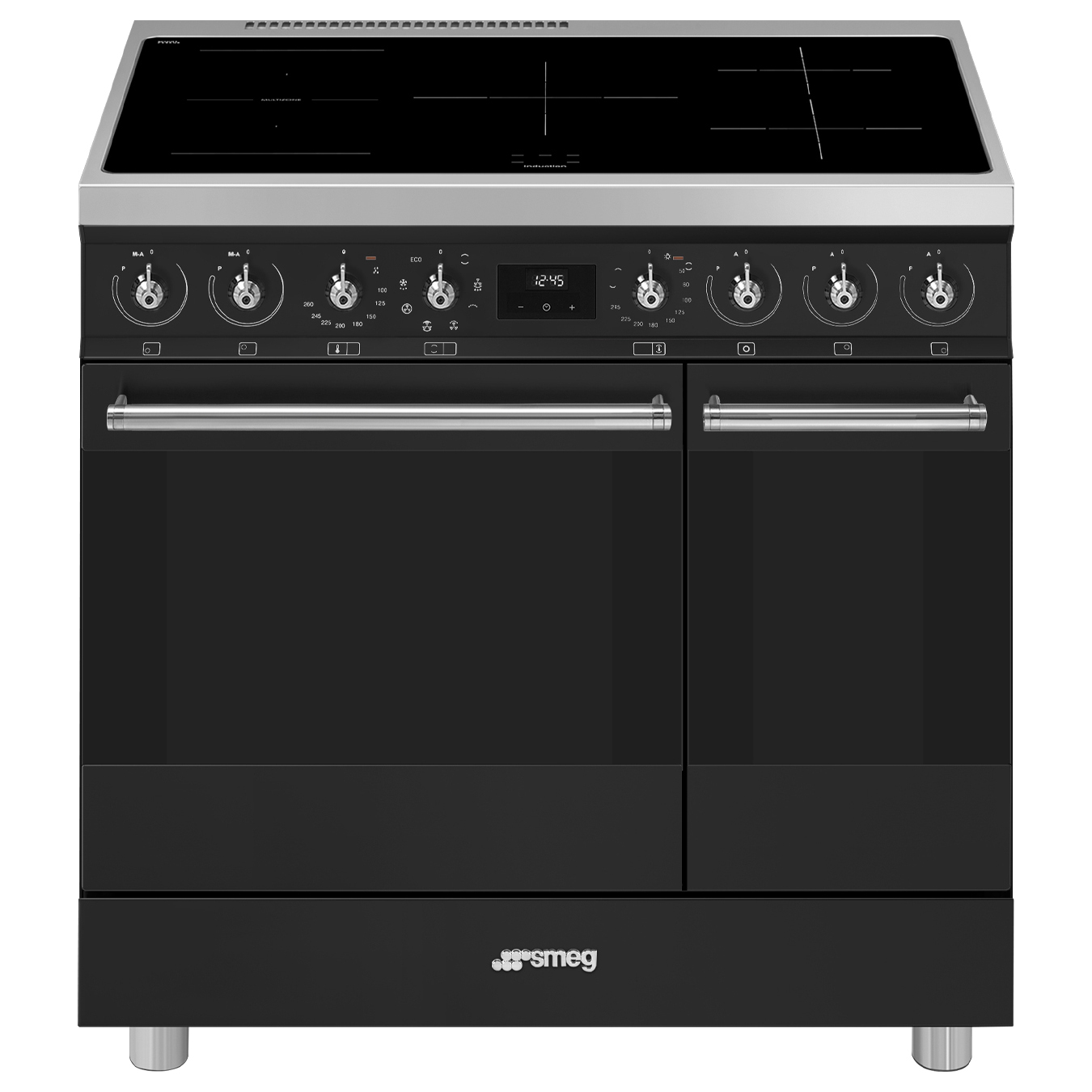 smeg classici sinfonia inductiefornuis c92immb2 90cm mat zwart