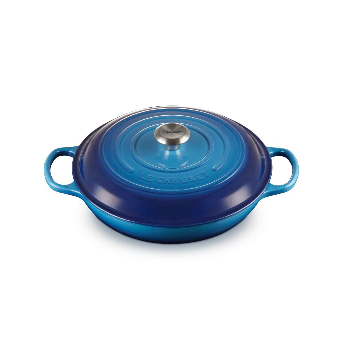 le-creuset-signature-campagnard-braadpan-30cm-azure