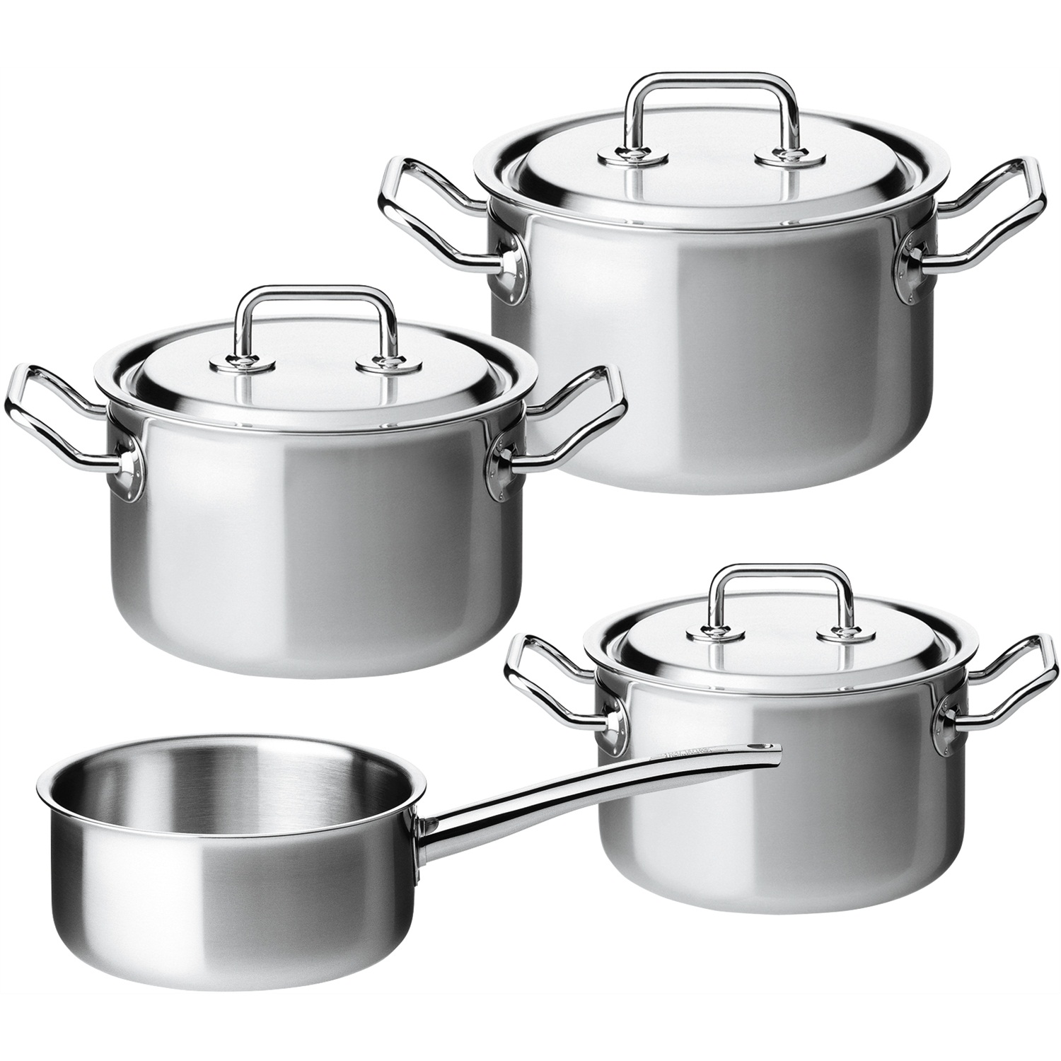 spring brigade starter pannenset met steelpan en rvs deksels 4 delig