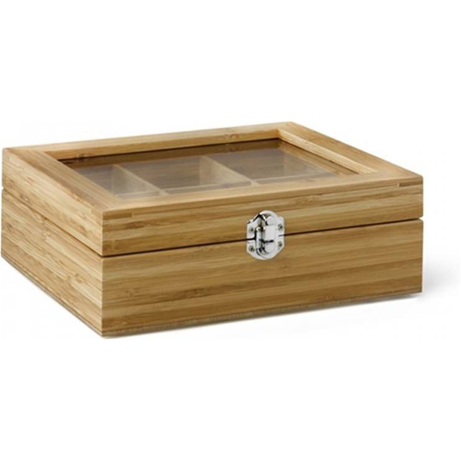 bredemeijer-universal-theedoos-met-venster-6-vaks-bamboe