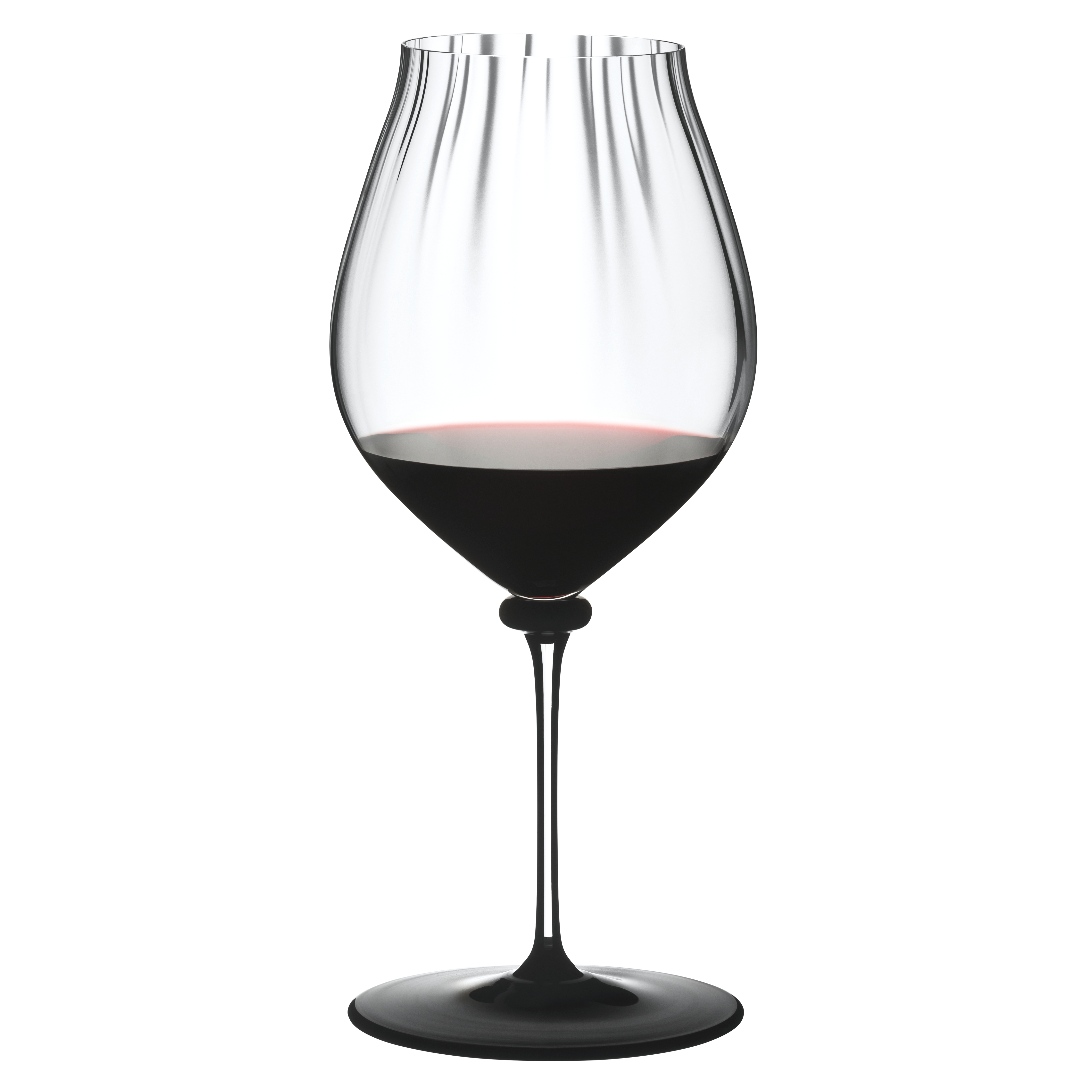 riedel fatto mano performance pinot noir mondgeblazen wijnglas zwarte voet