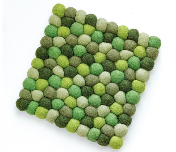 cilio-lana-vilten-onderzetter-vierkant-21cm-groen