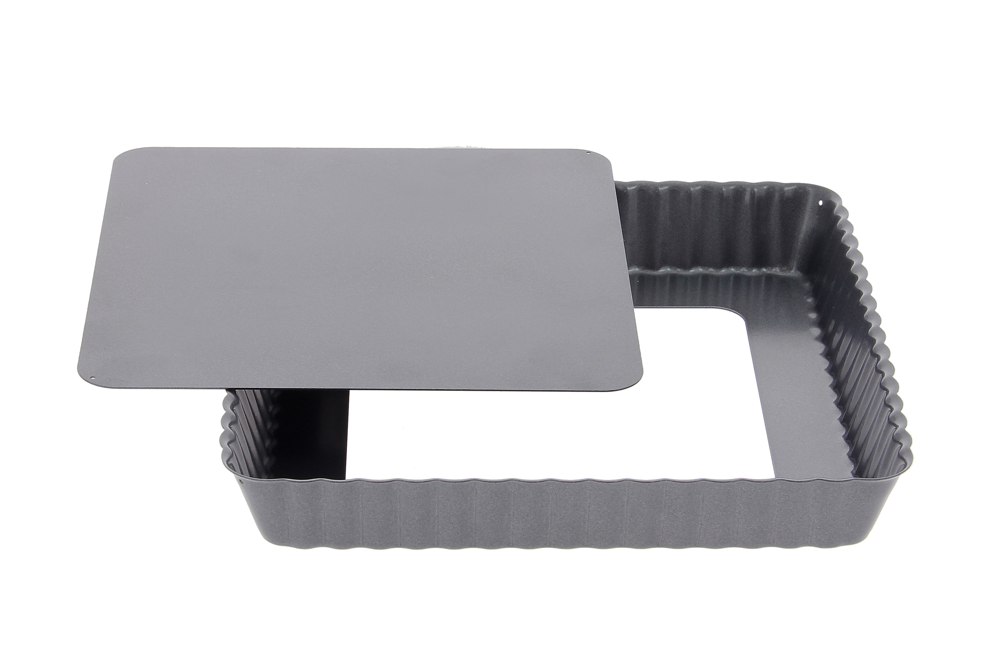 de buyer tartelette en quichevorm met uitneembare bodem 470918 18x18cm